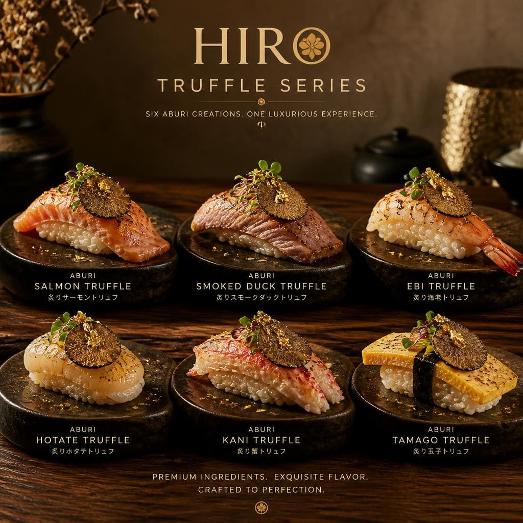 Hiro Truffle Series Sushi Hiro menu sushi truffle